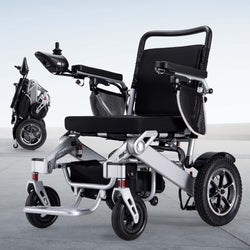 Furgle Electric Wheelchair Powful Foldable Wheelchair Mobility Scooter for Adults Senior,300 lbs Capacity,Black Silver