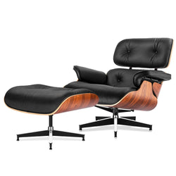 Mid Century Chaise Lounge Chair, Modern Leather Comfy Sofa for Living Room, Office, Study