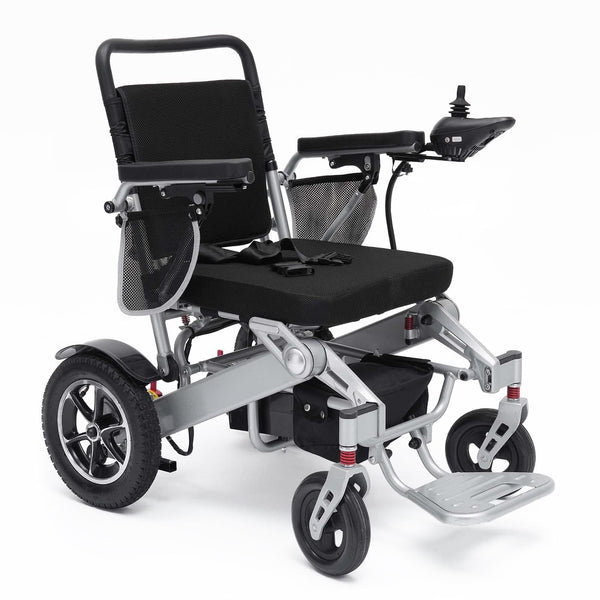 VERPAL Electric Wheelchair for Adult 300 lbs,Lightweight Foldable Motorized Power Wheelchairs Mobility Scooter,500W Dual Motors,15 Miles Range,Intelligent Brakes,All Terrain,Silver