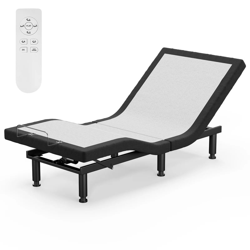 Cottinch Electric Adjustable Metal Bed Frame Twin-XL Comfort Platform Bed Base with Remote,Head & Foot Incline,Adjustable Legs,Upgraded Motor