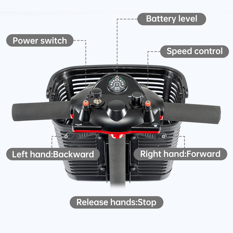 3 Wheel Mobility Scooter Electric Powered Mobile Folding Wheelchairs For Adult